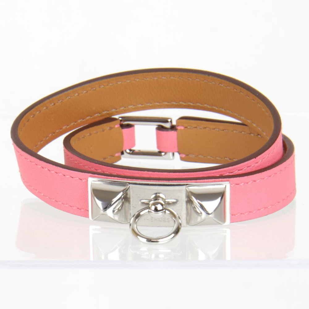 HERMES Pink Charm Bracelet